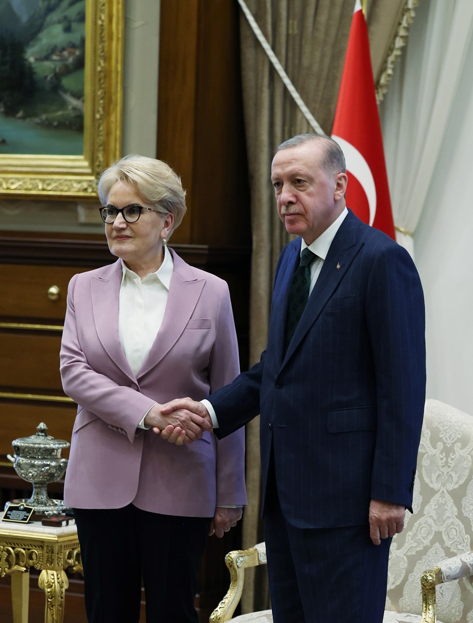 Cumhurbaşkanı Erdoğan ile Meral Akşener'in görüşmesi sona erdi - 2